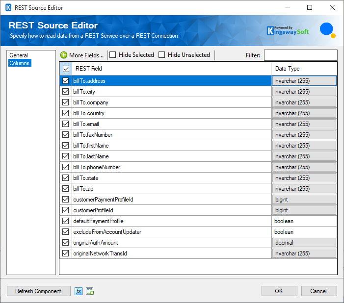 Authorizenet Source component - Columns.png